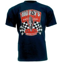 Big Pav's Parts Shop T-Shirt - Navy Blue