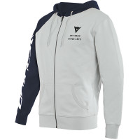 Dainese Paddock Full Zip Hoodie - Glacier Grey / Black Iris / Black