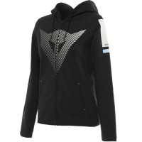 Dainese Ladies Fade Full-Zip Hoodie - Black / Cool Grey / Light Blue