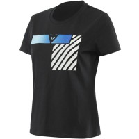 Dainese Ladies Illusion T-Shirt - Black / Cool Grey / Aqua Green