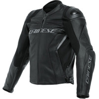 Dainese Racing 4 Leather Jacket - Black / Black