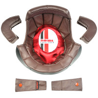 Davida 95 Leather Helmet Liner Kit Brown - Speedster V4