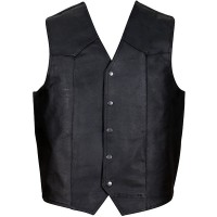 Duchinni Classic Leather Waistcoat - Black