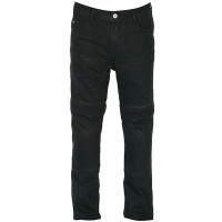 Black, W36-L30 Mens Motorcycle Motorbike Protective Cargo Trouser Jeans Aramid Protection Lining With Free Padding and Leather Belt