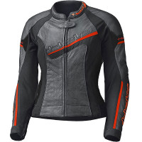 Held Ladies Debbie 2 Leather Jacket - Black / Neon Red