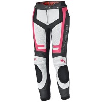 Held Ladies Rocket 3 Leather Jeans - Black / White / Pink