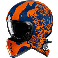 HJC V60 - Flame Blue / Orange