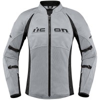 Icon Ladies Contra 2 CE Textile Jacket - Grey