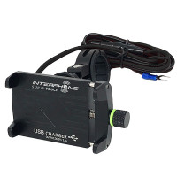Interphone Aluminium Crab Smartphone Holder with USB Charging