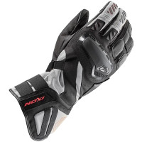 Ixon MS Drakkar Textile Gloves - Black / Grey / Red