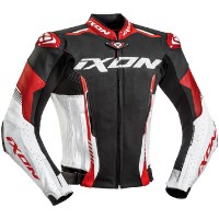 Ixon Vortex 2 Leather Jacket - Black / White / Red