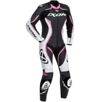 Ixon Ladies Vortex 1 Piece Suit - Black / White / Fuchsia