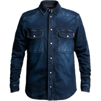 John Doe Motoshirt Textile Jacket - Denim Dark Blue Worn