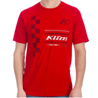 Klim Checkered Flag Tri-Blend T-Shirt - Classic Red / Cabernet