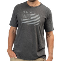 Klim Patriot Flag Tri-Blend T-Shirt - Heathered Charcoal / Monument