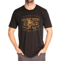 Klim Petrol Tri-Blend T-Shirt - Black / Golden Brown