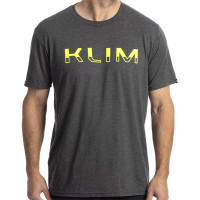 Klim Petrol Tri-Blend T-Shirt - Heathered Charcoal / Hi-Vis