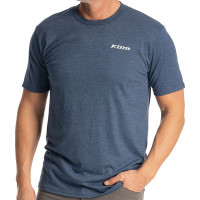 Klim Winter Vortex Tri-Blend Tee - Heathered Neptune / Saffron