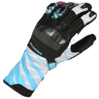 Macna Ladies Krown Mixed Gloves - Black / Light Grey / Blue