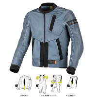 Macna Torido Textile Jacket - Black / Grey