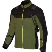 Merlin Navar Laminated D3O Explorer Textile Jacket - Black / Dark Green