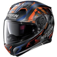 Nolan N87 N-Com - Venator Flat Black / Blue / Orange