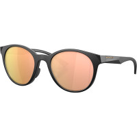 Oakley Ladies Spindrift Sunglasses - Matt Black / Prizm Rose Gold Polarized Lens
