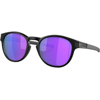 Oakley Latch Sunglasses - Matt Black / Prizm Violet Iridium Lens