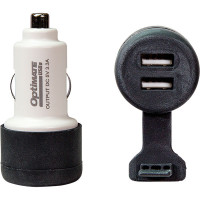 Tecmate Optimate USB-A Dual Charger 3300mA - Cig/Auto connection