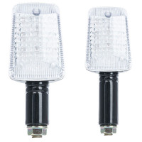 Oxford Rectangle Indicators - Black - Clear Lens