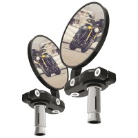 Oxford Bar End Mirrors - Black