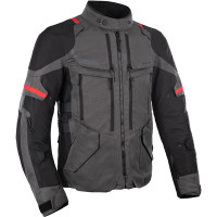 Oxford Rockland Textile Jacket - Charcoal / Black / Red