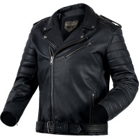 Ozone Classic Ramones Modern Leather Jacket - Black