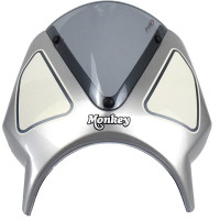 Pyramid Fly Screen Silver / White - Honda Monkey 125 (22>)