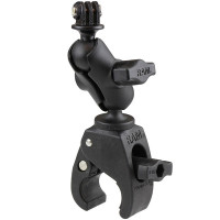 RAM Mounts Small Tough-Claw Base with Short Double Socket Arm and Universal Action Camera Adapter