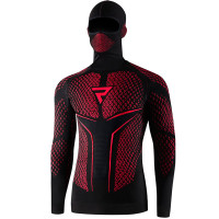 Rebelhorn Therm II Long Sleeve Balaclava Shirt - Black / Red