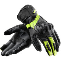 Rebelhorn Viper Leather Gloves - Black / Grey / Fluo Yellow