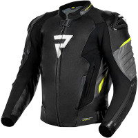 Rebelhorn Veloce Leather Jacket - Black / Grey / Fluo Yellow