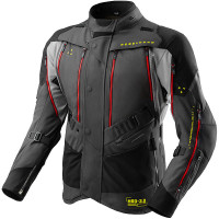Rebelhorn Hardy 3.0 Textile Jacket - Anthractite / Grey / Red