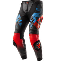 Rebelhorn Inferno Leather Trousers - Black / Blue / White / Red