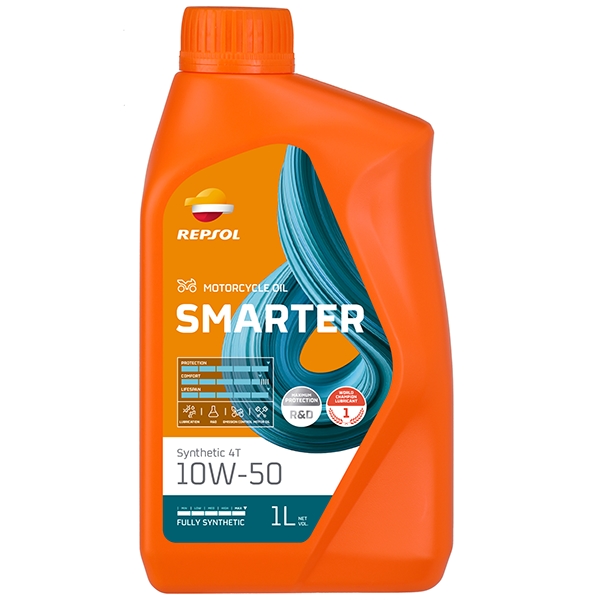 Repsol Smarter Synthetic 4T 4Stroke Oil 10W-50 - 1L