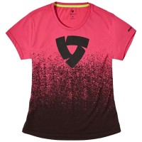 Rev'it Ladies Quantum T-Shirt - Black / Fuchsia