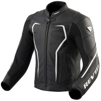 Rev'it Vertex GT Leather Jacket - Black / White