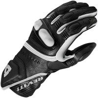 Rev'it Metis Leather Gloves - Black / White