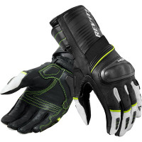 Rev'it RSR 4 Leather Gloves - Black / Neon Yellow