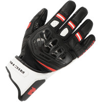Richa Stradale Stealth Leather Gloves - Black / White / Red