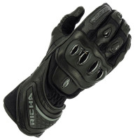Richa Warrior Evo Leather Gloves - Black / Black