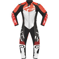 Richa Stradale GP One Piece Leather Suit - Blood Red / White