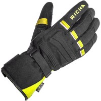 Richa Peak Textile Gloves - Black / Yellow