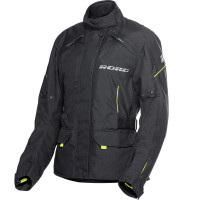 Road Ladies Touring 1.0 Textile Jacket - Black / Neon Yellow